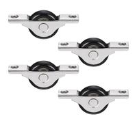 TOYZFRIENDY 4 Pièces Roulette de Porte Coulissante en Nylon 30mm, Roue de | Remplacement pour Portes D’armoire, Roulement Métal, Usage Maison et Bureau, Format Moyen 65x13mm