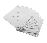 TOYZFRIENDY 8 Pièces Plaque de Fixation pour Pieds de Meubles à 5 Trous, | Zingué, pour Réparation et Remplacement de Support Usé, Connexion Stable, Installation Facile