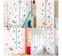 TOYZFRIENDY Autocollants Muraux de Croissance en Pvc pour Garçon et Filles, Tableau de Taille Réutilisable et Facile à Appliquer, Décoration Murale Océan pour Chambre de Bébé ou Salle de Jeux