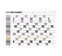 TOYZFRIENDY Grand Calendrier Mural 2026 Extra Large en Papier Rigide Violet - Agenda Mensuel Simple Cases Larges pour Bureau et Maison - Planning Familial et Scolaire pour Organisation