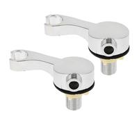 TOYZFRIENDY Support de pommeau de pour douchette à main, porte-shampoing pour lit de salon, argent, ABS et acier inoxydable, lot de 2, fileté, pour bac à shampoing en salon de coiffure