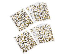 TOYZFRIENDY Tatouages Temporaires Léopard par Transfert D'eau 12 Pcs Film Hydrographique Waterproof à Motifs Sauvages Doré et Noir Tatouages Corporels Réalistes pour Festivals,