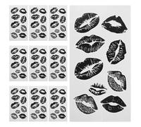 TOYZFRIENDY Tatouages Temporaires Lèvres Waterproof - 10 Pièces Autocollants « » Festifs pour Femmes et Filles - Kit Décoratif pour Saint-Valentin Halloween Cosplay et Fêtes