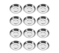 TOZBLEU 12 pcs Mini Bol à Sauce,Soucoupes En Acier Inoxydable, Petits Bols d'Épices, Bols à Tapas, Bol d'Assaisonnement,Petit Bol Rond Pour Sauces Snacks Apéritifs Sushis Épices（6cm）