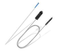 TOZKZO 2PCS Brosse Canalisation, Flexible Brosse Nettoyage Deboucheur Canalisation Furet 61 inch & 17.7 inch, Goupillon pour Salle de Bains Cuisine