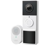 TP-Link Caméra de sonnette vidéo Tapo - Wi‑Fi 2,4 GHz (802.11b/g/n) IP65, noir/blanc, avec câble