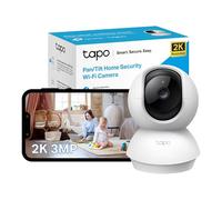 TP-Link Tapo C210 Caméra IP Dôme Intérieure 3MP 1920x1080 WiFi H.264, Rotation 360°, Inclinaison 114°, Vision Nocturne 9m, Montage Plafond/Pose