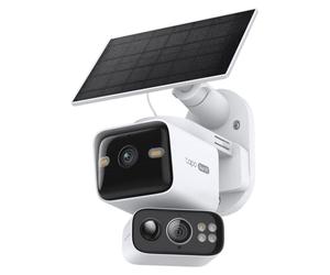 TP-Link Tapo C645D KIT, caméra IP de sécurité, pour extérieur, sans fil, compatible Amazon Alexa et Google Assistant, installation au plafond, au mur ou sur un support, couleur blanche