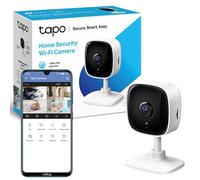 TP-Link Tapo C100 V1 Caméra IP Intérieure Cube 1080p, Angle de vue 105°, Vision Nocturne 9m, Wi-Fi 150Mbps, Lecteur MicroSD 128Go, Audio 2-voies