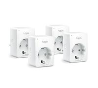 Tapo Prise Connectée WiFi, Prise Intelligente compatible avec Alexa et Google Home, 10A Type F, Contrôler le radiateur, la cafetière, la lampe à distance, aucun hub requis, Tapo P100(4-pack)