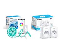 TP-Link Tapo Ruban LED RGB 5m, Bande LED WiFi, LED Chambre Multicolore Tapo Prise Connectée WiFi, Prise Intelligente compatible avec Alexa et Google Home, 10A, Contrôler la cafetière