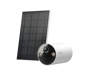 TP-Link Tapo Smart Home Solar Powered Security Camera Kit, Wireless, 2K 3MP, IP65, Color Night Vision, Person Detection, Notification, No Hub Required, SD Card Slot, App Remote Control (TC82