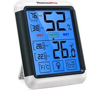 TP55 Thermomètre Numérique Hygromètre Intérieur Indicateur humidité avec Grand Écran Tactile et Rétroéclaira CAPTEUR DE TEMPERATURE
