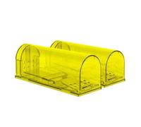 TPDRKOWJX Pièges à Rats, pièges, Attrape-Souris 2 pièces, Souris Transparente réutilisable, Cage for Petits Animaux, piège (Couleur : Marron)(Yellow)