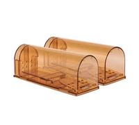 TPDRKOWJX Pièges à Rats, pièges, Attrape-Souris 2 pièces, Souris Transparente réutilisable, Cage for Petits Animaux, piège (Couleur : Marron)(Brown)