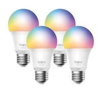 Tapo Ampoules connectées L530E WiFi E27 Multicolore 2500–6500K Dimmable 8,7W Pack de 4