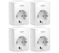 Tapo Prise Connectée WiFi, Prise Intelligente compatible avec Alexa et Google Home, 10A Type F, Contrôler le radiateur, la cafetière, la lampe à distance, aucun hub requis, Tapo P100(4-pack)