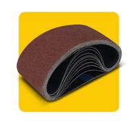 TPmax 100x560mm Lot de bandes abrasives assorties, 10 pces (2 de chaque grain 60/80/120/240/400), Oxyde d'aluminium pour ponceuses