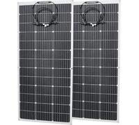 TPTAWF Kit de panneau solaire de 800 W | Panneau solaire flexible monocristallin RV 2 x 400 W | pour batterie 12 V/24 V | ETFE semi-flexible