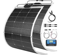 TPTAWF Kit de panneau solaire de 800 W | Panneau solaire flexible monocristallin RV 2 x 400 W | pour batterie 12 V/24 V | ETFE semi-flexible