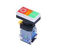 TPUOTI Interrupteur momentané 22 mm 10 A 440 V 1 NO 1 NC ON OFF Start Stop Bouton poussoir Voyant lumineux Tension 110 V