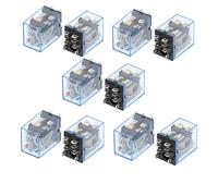 TPUOTI Lot de 10 relais LY2NJ 220/240 V AC petit relais 10 A 8 broches bobine DPDT (taille : AC 380 V)