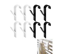 TPZORJX Lot de 8 Crochets Radiateurs Ronds,Crochet Radiateur Seche Serviette,Crochet Serviette Salle Bain, pour Tous les Radiateurs Standard,Amovibles(Noir,Blanc)