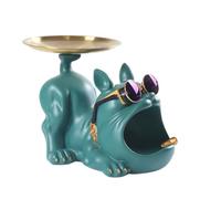 TQEBWUS Vide-Poche Clés Statuette Bulldog Boîte De Rangement Bureau