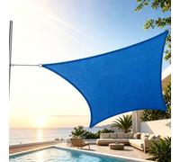 TQQEPOOL Voile Ombre Terrasse, Pergola Jardin Exterieur | HDPE, Transpirable, Inoxydable, Anti-décoloration, Résistant, Maille Plate, Piscine Abri(Blue,Rectangle4*5M)