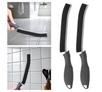 TQRR 4 Pièces Brosse Nettoyage Salle de Bain - Brosse à Joint Carrelage Poil Dur pour Cuisine et Fenêtre Éviers Toilettes WC Baignoire Carrelage Sol (2, Gris)
