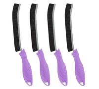 TQRR 4 Pièces Brosse Nettoyage Salle de Bain - Brosse à Joint Carrelage Poil Dur pour Cuisine et Fenêtre Éviers Toilettes WC Baignoire Carrelage Sol (4, Violet)