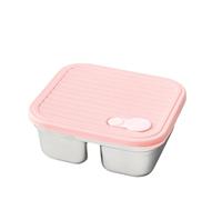 TQUXNGA Conteneur à lunch anti-fuite Boîte à lunch carrée en, B, E B | Stockage des aliments en acier inoxydable avec couvercle anti-fuite pour sandwichs, collations, utilisation