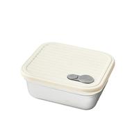 TQUXNGA Conteneur à lunch anti-fuite Boîte à lunch carrée en, Beige D | Stockage des aliments en acier inoxydable avec couvercle anti-fuite pour sandwichs, collations, utilisation