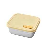 TQUXNGA Conteneur à lunch anti-fuite Boîte à lunch carrée en, Yellow A | Stockage des aliments en acier inoxydable avec couvercle anti-fuite pour sandwichs, collations, utilisation