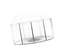 TQUXNGA Organisateurs de stylos de bureau, porte-stylo en acrylique transparent, rotatif à 6 compartiments, boîte de fournitures artistiques, compartiment amovible