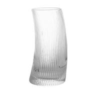 TQUXNGA Tasse en verre de forme incurvée, verres nervurés, 480ml | Tasse de boisson de jus pour un événement quotidien ou des fêtes, verres résistants à la et froid