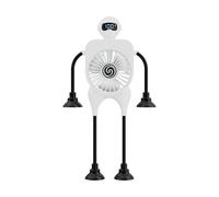 TQUXNGA Ventilateur de refroidissement à 100 vitesses - Moteur puissant - Avec 4 pieds - Ventouse en silicone - Pour les voyages industriels et extérieurs - Flexible