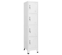 TQWPOFGKD Armoire Casier 4 Compartiments 38x45x180 cm Acier | Acier durable, portes verrouillables, porte-carte nom, vestiaires sportifs ou entreprise, design industriel, assemblage