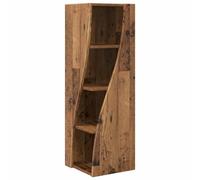 TQWPOFGKD Meuble d'angle 32x32x102 cm en Bois Composite Fini Mat | Bois d'ingénierie, étagères ouvertes, style contemporain, fixation murale, salon compact