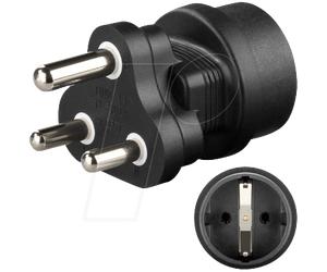 TRA SK ZA - Adaptateur de voyage, fiche sud-africaine/prise à contact de pro