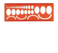 Trace-ellipses - MINERVA - n°44/45° - Orange transparent - Pour dessins industriels - Fabriqué en France