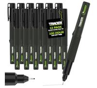 Tracer 2.0 Marqueur Noir Indélébile Pointe Ultra Fine x12