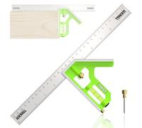 TRACER Équerre combinée 300 mm (12 pouces) Outil de mesure 45/90 degrés avec niveau à bulle intégré et outil de traçage Échelle métrique et impériale