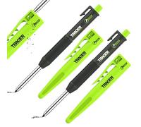 Tracer Pencil 2.0 Lot de 2 Crayons Charpentier avec Étui de Chantier