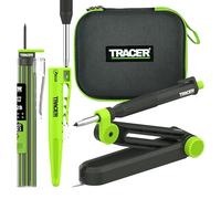 TRACER TrueScribe Outil de Traçage avec Crayon de Chantier, Étui & 12 Mines - Porte-Mine Chantier pour Menuisiers