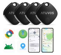 Traceur Bluetooth ATUVOS Smart Tag Lot de 4, Compatible iOS et Android, Étanche IP67