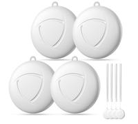 Traceur Bluetooth Blanc 4 Pack - Tracker Tag Compatible avec Apple Localiser (Uniquement iOS 14.5+), Trouve Téléphone et Clés, GPS Localisateur pour Portefeuilles et Valises, Batterie Remplaçable