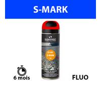 Traceur de chantier fluorescent S MARK Rouge SOPPEC