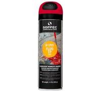 Traceur de chantier très fluorescent Fluo TP - couleur rouge - SOPPEC - 143513 Rouge