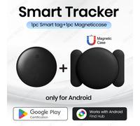 Traceur GPS intelligent Android avec étui de protection en Silicone magnétique puissant pour Google Find Hub, dispositif de suivi des clés de bagages Black-Dark blue-1Set